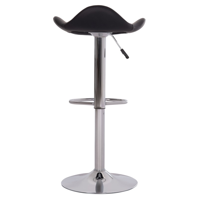 ΣΚΑΜΠO ΜΠΑΡ ΠΕΡΙΣΤΡΕΦΟΜΕΝΟ GANNA HM201.21 ΜΕ ΑΜΟΡΤΙΣΕΡ-ΜΑΥΡΟ PU 44x42x87Υεκ.