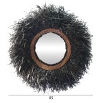 ΔΙΑΚΟΣΜΗΤΙΚΟΣ ΚΑΘΡΕΠΤΗΣ ΤΟΙΧΟΥ ΣΤΡΟΓΓΥΛΟΣ BRENNO HM4713 ΙΝΕΣ ΜΠΑΝΑΝΑΣ ΜΑΥΡΟ Φ80εκ