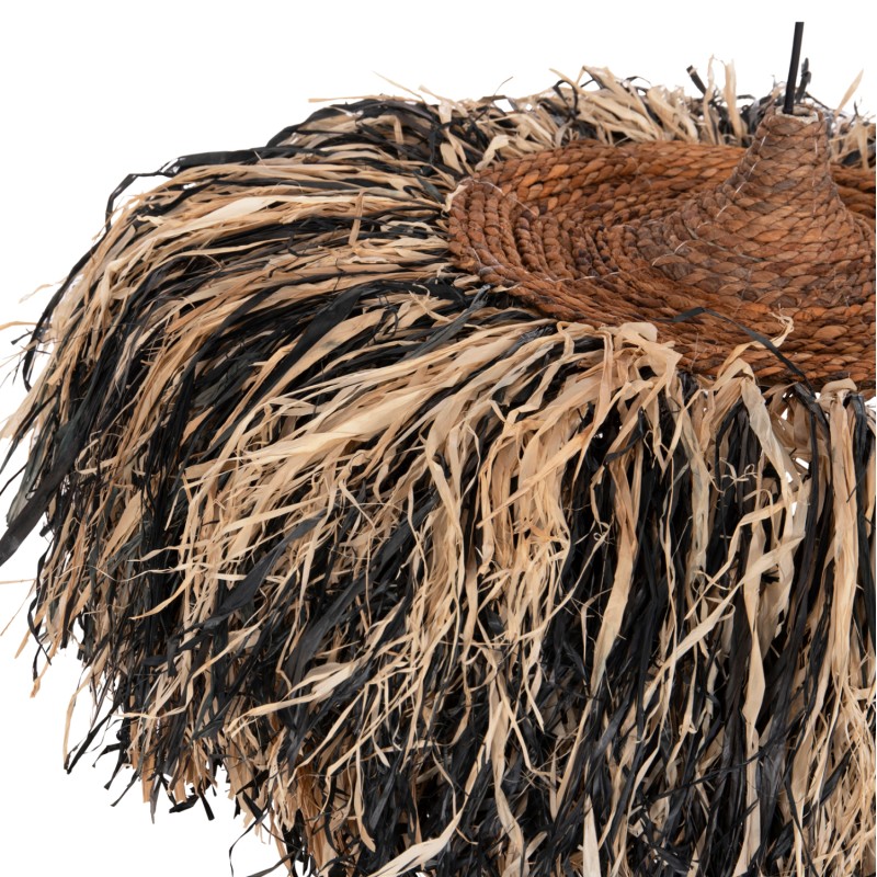 ΦΩΤΙΣΤΙΚΟ ΟΡΟΦΗΣ ORDEM HM4715 ΚΑΠΕΛΟ ΙΝΕΣ SISAL & ΜΠΑΝΑΝΑΣ-ΜΑΥΡΟ & ΦΥΣΙΚΟ Φ75εκ