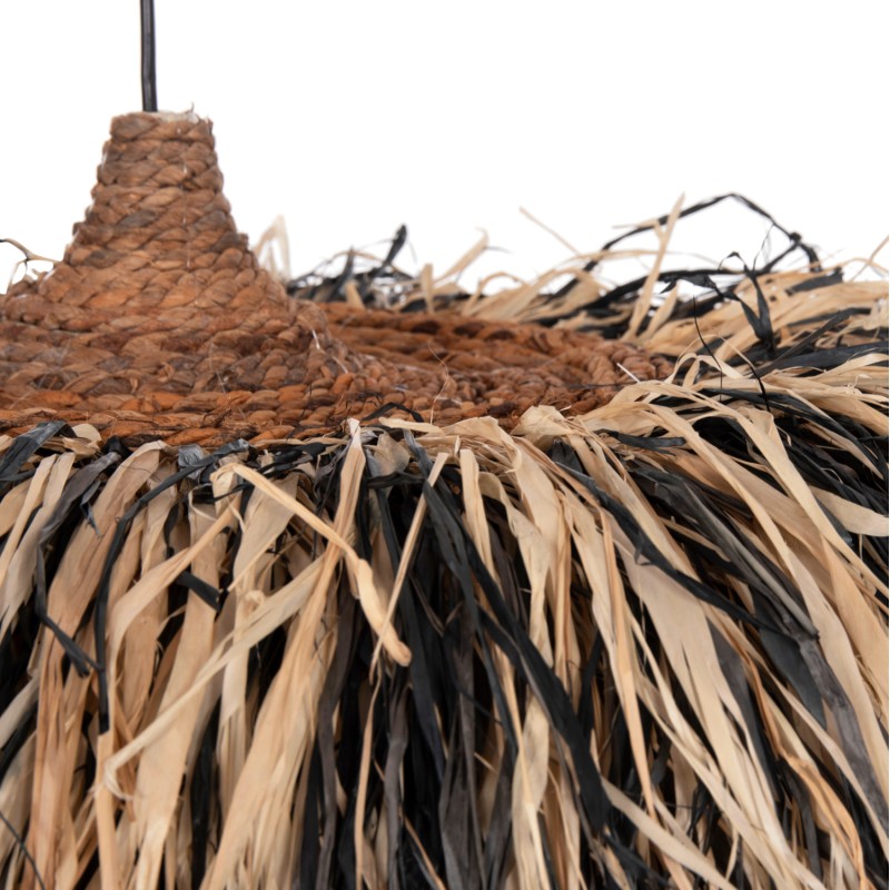 ΦΩΤΙΣΤΙΚΟ ΟΡΟΦΗΣ ORDEM HM4715 ΚΑΠΕΛΟ ΙΝΕΣ SISAL & ΜΠΑΝΑΝΑΣ-ΜΑΥΡΟ & ΦΥΣΙΚΟ Φ75εκ