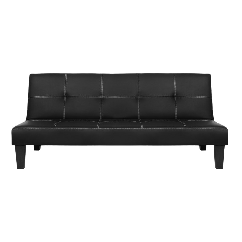 Καναπές Κρεβάτι 3Θ Hm3002 . 02 Μαύρος Pu Με Γαζιά 186X90X82