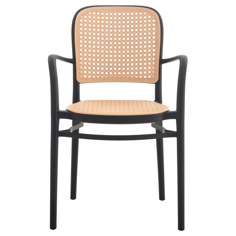 ΠΟΛΥΘΡΟΝΑ ΠΟΛΥΠΡΟΠΥΛΕΝΙΟΥ FLOW HM5938.02 ΜΑΥΡΗ ΚΑΙ ΜΠΕΖ 56x52,5x85,5Υεκ.