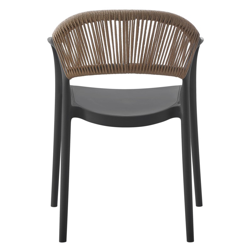 ΠΟΛΥΘΡΟΝΑ ΠΟΛΥΠΡΟΠΥΛΕΝΙΟΥ EVA HM6155.02 ΜΑΥΡΗ ΜΕ ΜΠΕΖ ΣΧΟΙΝΙ 56,5x53x80Υεκ.