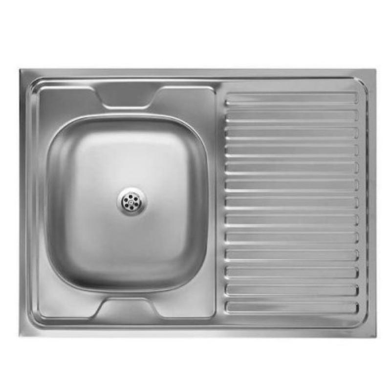 ΝΕΡΟΧΥΤΗΣ ΚΟΥΖΙΝΑΣ ΑΝΟΞΕΙΔΩΤΟΣ ΑΣΗΜΙ INOX 80x60x16.5 HM18319