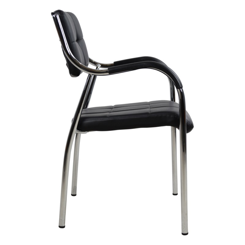 ΚΑΡΕΚΛΑ ΕΠΙΣΚΕΠΤΟΥ OBERON HM1018.01 ΜΑΥΡΟ PU 51x52x86Υ εκ.