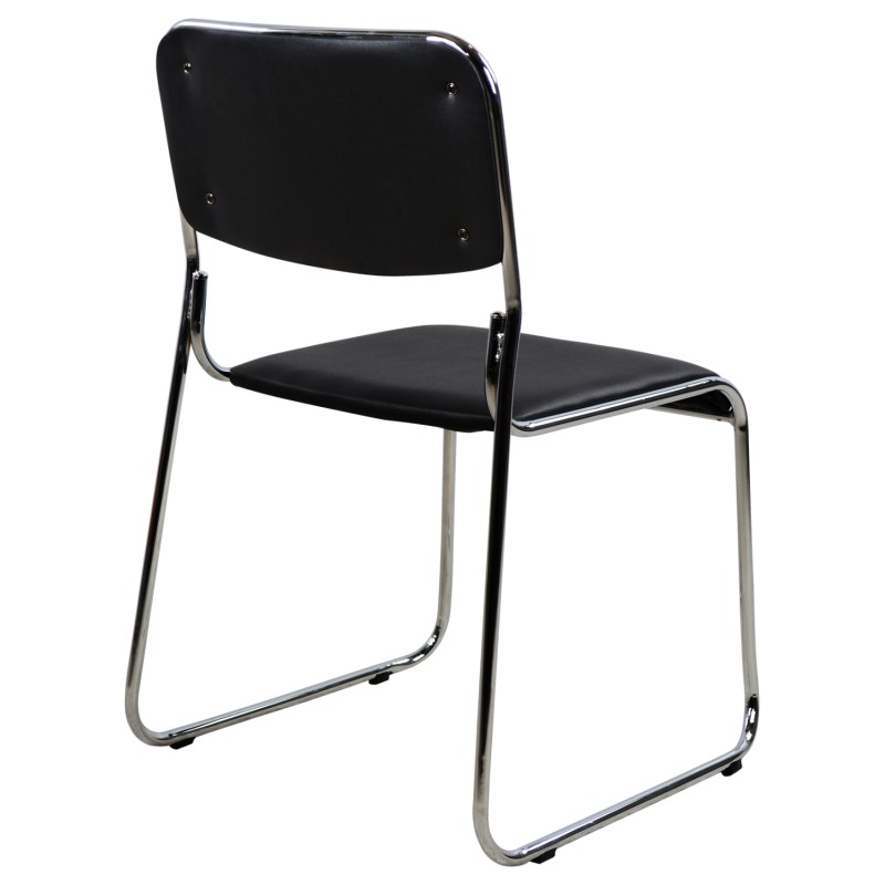 ΚΑΡΕΚΛΑ ΓΡΑΦΕΙΟΥ ΣΥΝΕΡΓΑΣΙΑΣ MABEL HM1019.01  ΜΑΥΡΗ 48,5x51,5x77Yεκ.