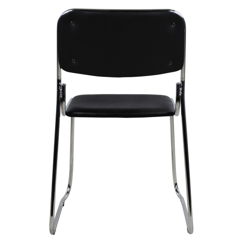 ΚΑΡΕΚΛΑ ΓΡΑΦΕΙΟΥ ΣΥΝΕΡΓΑΣΙΑΣ MABEL HM1019.01  ΜΑΥΡΗ 48,5x51,5x77Yεκ.