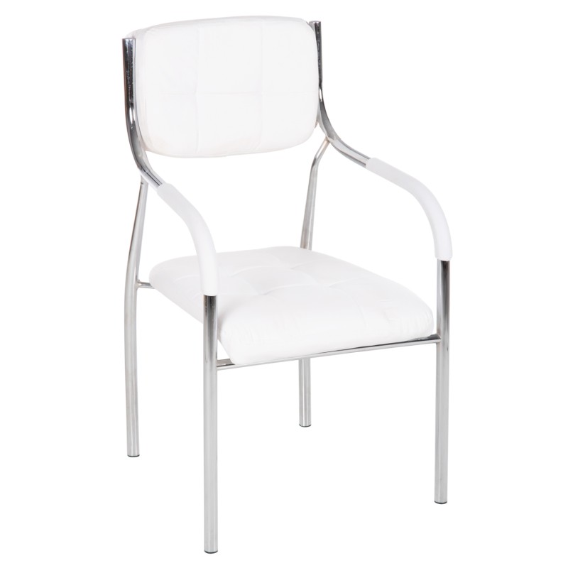 ΚΑΡΕΚΛΑ ΓΡΑΦΕΙΟΥ ΕΠΙΣΚΕΠΤΟΥ OBERON HM1018.02 ΑΣΠΡΟ PU 51x52x88Yεκ.