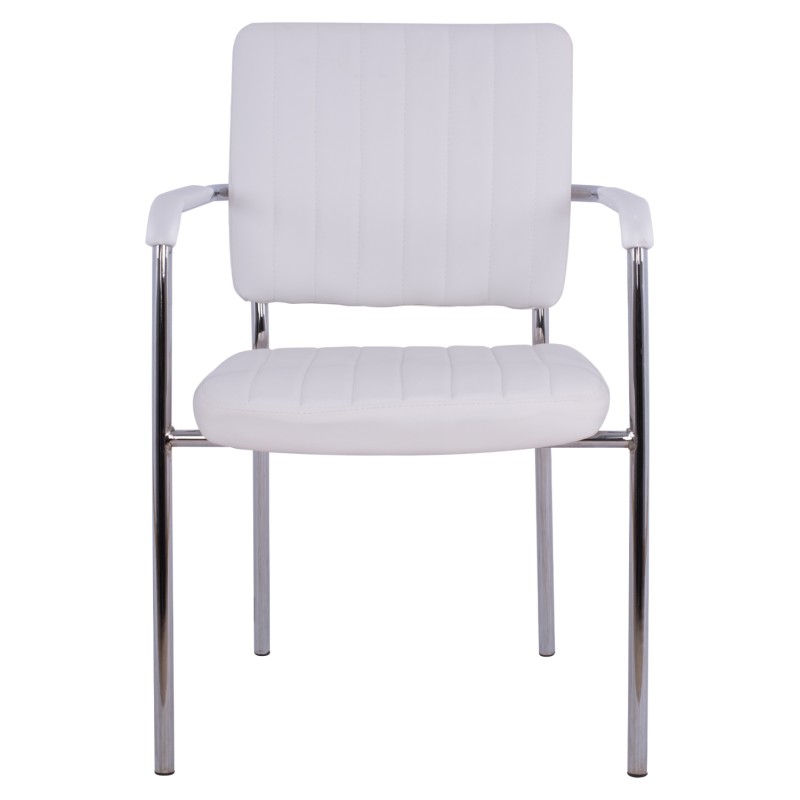 ΚΑΡΕΚΛΑ QUESTA ΜΕ ΜΠΡΑΤΣΑ HM1070.02 ΛΕΥΚΗ 56,5x59x85 cm