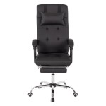 ΠΟΛΥΘΡΟΝΑ ΓΡΑΦΕΙΟΥ ΔΙΕΥΘΥΝΤΙΚΗ ΜΑΥΡΗ HM1057.11 ΜΕ ΠΤΥΣΣΟΜΕΝΟ ΥΠΟΠΟΔΙΟ 58x71x128Y εκ.