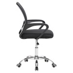 ΚΑΡΕΚΛΑ ΓΡΑΦΕΙΟΥ BRISTONE HM1058.31 ΠΟΔΙ ΧΡΩΜΙΟΥ-ΜΑΥΡΗ 56x53x93Υεκ.