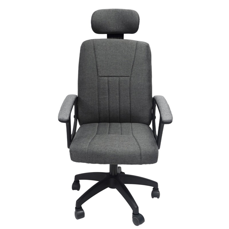 ΚΑΡΕΚΛΑ ΓΡΑΦΕΙΟΥ NIMBLE HM1199.12 ΓΚΡΙ ΥΦΑΣΜΑ-ΜΑΥΡΟΣ ΣΚΕΛΕΤΟΣ&ΒΑΣΗ 59x64x122Υεκ