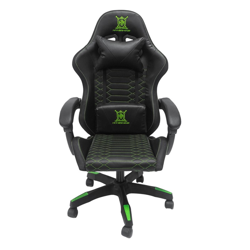 ΠΟΛΥΘΡΟΝΑ GAMING LOOT HM1204 ΜΑΥΡΟ-ΠΡΑΣΙΝΟ PVC 60x60x120Υεκ.