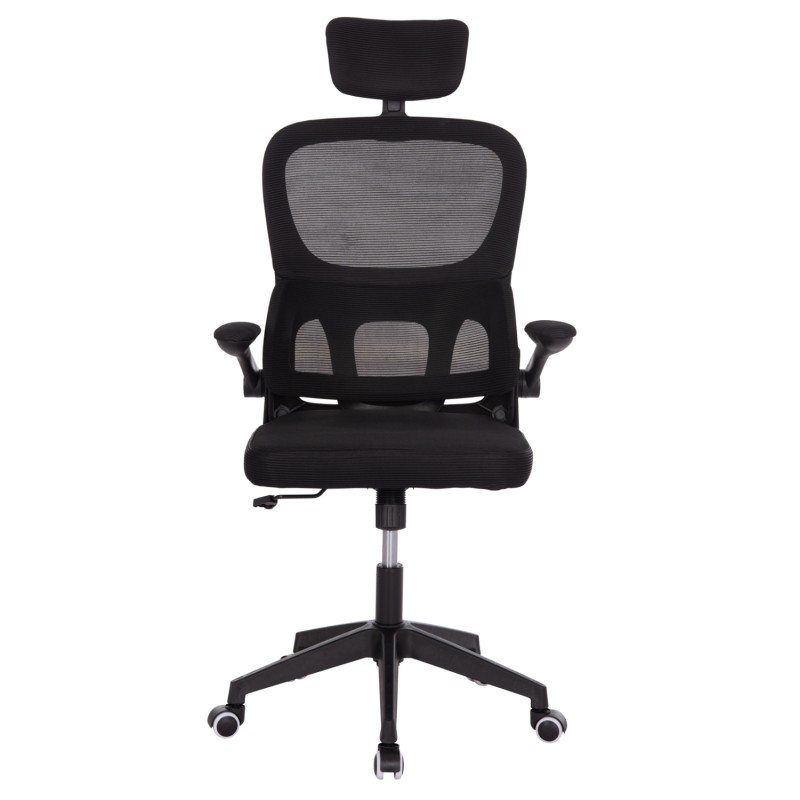 ΚΑΡΕΚΛΑ ΓΡΑΦΕΙΟΥ BASTON HM18236.01 ΜΑΥΡΟ MESH & PP ΣΚΕΛΕΤΟΣ 64x60x117-127Υεκ.