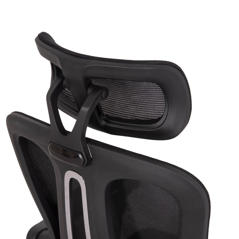 ΚΑΡΕΚΛΑ ΓΡΑΦΕΙΟΥ BARNET HM18258.01 ΜΑΥΡΟ MESH-ΜΑΥΡΟΣ ΣΚΕΛΕΤΟΣ NYLON 61x62x123Υ