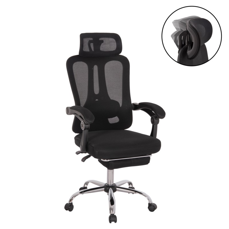 ΚΑΡΕΚΛΑ ΓΡΑΦΕΙΟΥ BARNET HM18258.01 ΜΑΥΡΟ MESH-ΜΑΥΡΟΣ ΣΚΕΛΕΤΟΣ NYLON 61x62x123Υ