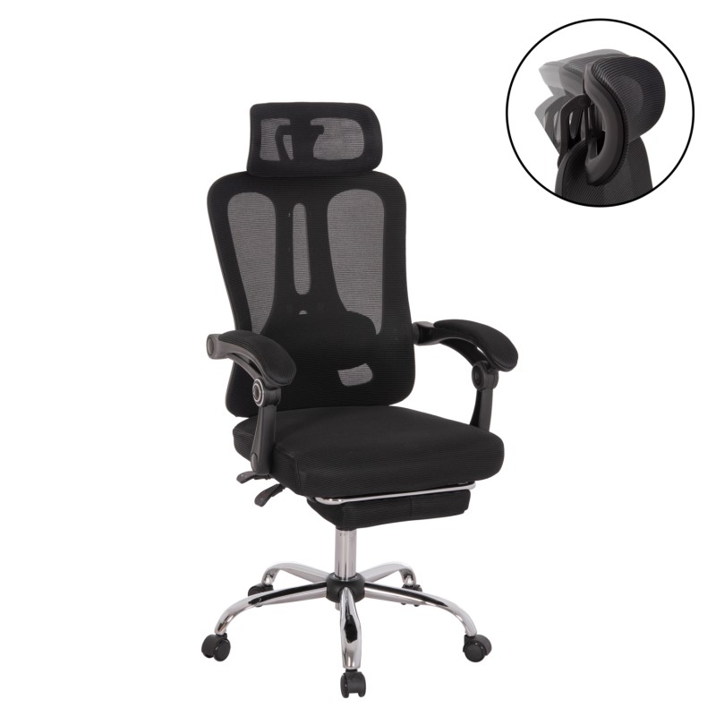 ΚΑΡΕΚΛΑ ΓΡΑΦΕΙΟΥ BARNET HM18258.01 ΜΑΥΡΟ MESH-ΜΑΥΡΟΣ ΣΚΕΛΕΤΟΣ NYLON 61x62x123Υ