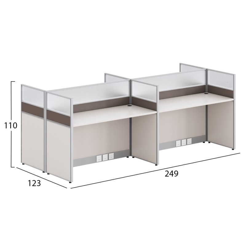 ΣΤΑΘΜΟΣ ΕΡΓΑΣΙΑΣ 4 ΘΕΣΕΩΝ ΣΕΙΡΑ NEWLINE HM18288 ΜΕΛΑΜΙΝΗ ΕΚΡΟΥ 249x123x110Υεκ