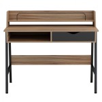 ΓΡΑΦΕΙΟ HM2129.02 ΜΕΛΑΜΙΝΗ ΣΕ ΚΑΡΥΔΙ-ΜΑΥΡΟ-ΜΑΥΡΟΣ ΜΕΤΑΛΛΙΚΟΣ ΣΚΕΛΕΤΟΣ 104x48x89Υεκ