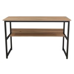 ΓΡΑΦΕΙΟ HM2131.02 ΜΕΛΑΜΙΝΗ ΣΕ ΚΑΡΥΔΙ ΜΕ ΜΑΥΡΟ ΜΕΤΑΛΛΙΚΟ ΣΚΕΛΕΤΟ 120X50X75Υεκ.