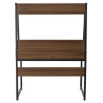 ΓΡΑΦΕΙΟ ΜΕ ΒΙΒΛΙΟΘΗΚΗ HM2390.12 ΜΕΛΑΜΙΝΗ ΚΑΡΥΔΙ-ΜΑΥΡΟΣ ΜΕΤΑΛΛ.ΣΚΕΛΕΤΟΣ 100x48x139Y