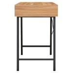 ΓΡΑΦΕΙΟ ΚΑΡΥΔΙ-ΓΚΡΙ ΜΕ ΜΑΥΡΟ ΜΑΤ ΣΚΕΛΕΤΟ HM2128.03 120x48x76,5Υ εκ.