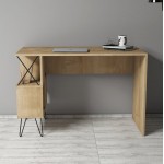 ΓΡΑΦΕΙΟ ΥΠΟΛΟΓΙΣΤΗ ΜΕΛΑΜΙΝΗΣ HM9509.01 ΦΥΣΙΚΟ ΟΑΚ ΜΕ ΡΑΦΙΑ 120x60x78.8Yεκ