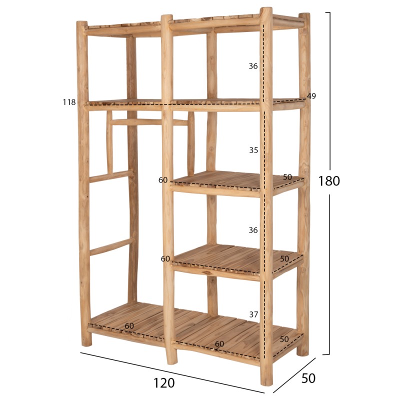 ΕΠΙΠΛΟ ΕΙΣΟΔΟΥ BALEN HM9550 ΞΥΛΟ ΤΕΑΚ ΣΕ ΦΥΣΙΚΟ ΧΡΩΜΑ 120x50x180Yεκ.