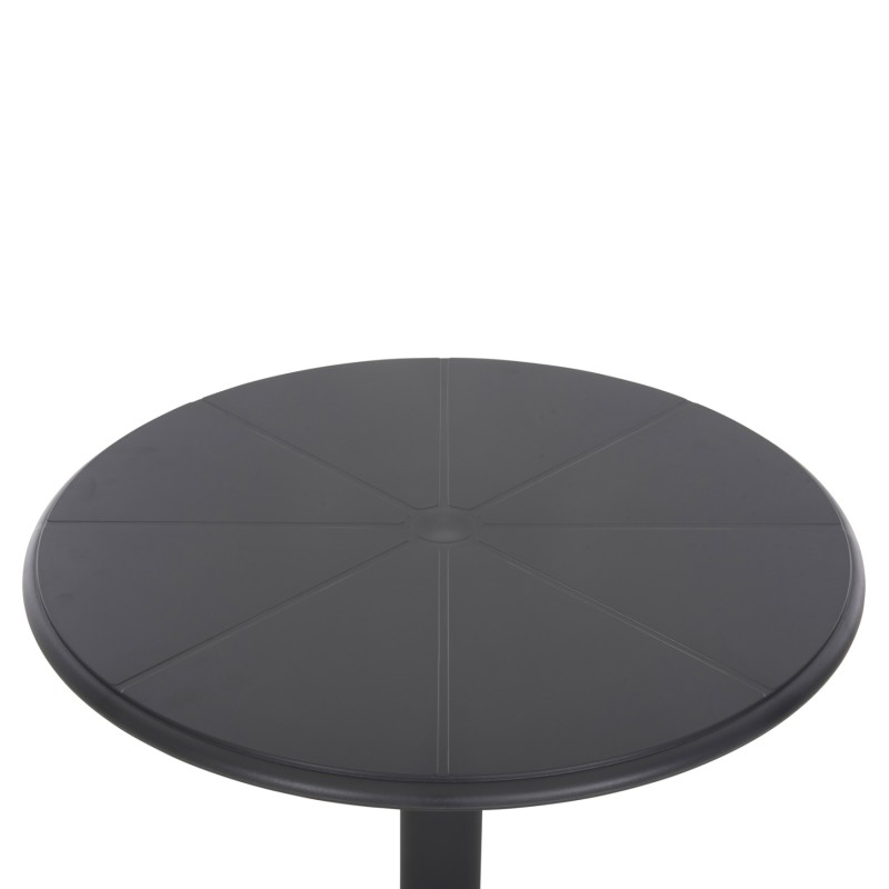 ΤΡΑΠΕΖΙ ΠΟΛΥΠΡΟΠΥΛΕΝΙΟΥ ΣΤΡΟΓΓΥΛΟ TERRIN HM6124.20 ΓΚΡΙ Φ61x77Υεκ.