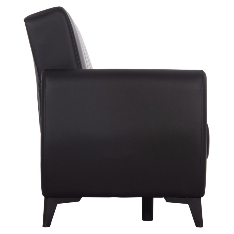 ΚΑΝΑΠΕΣ ΚΡΕΒΑΤΙ ΜΕ ΑΠΟΘ.ΧΩΡΟ ΔΙΘΕΣΙΟΣ NIKKO HM3293.11 ΜΑΥΡΟ PU 144x75x84Υεκ.