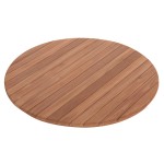 ΕΠΙΦΑΝΕΙΑ ΤΡΑΠΕΖΙΟΥ ΣΤΡΟΓΓΥΛΗ HM18134 ΞΥΛΟ TEAK--ΦΥΣΙΚΟ Φ80x4(πάχος)εκ.