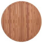 ΕΠΙΦΑΝΕΙΑ ΤΡΑΠΕΖΙΟΥ ΣΤΡΟΓΓΥΛΗ HM18134 ΞΥΛΟ TEAK--ΦΥΣΙΚΟ Φ80x4(πάχος)εκ.