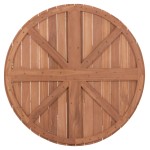 ΕΠΙΦΑΝΕΙΑ ΤΡΑΠΕΖΙΟΥ ΣΤΡΟΓΓΥΛΗ HM18134 ΞΥΛΟ TEAK--ΦΥΣΙΚΟ Φ80x4(πάχος)εκ.