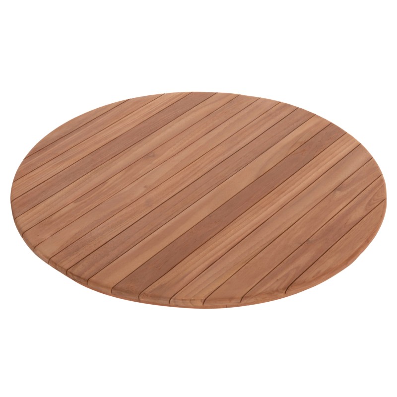 ΕΠΙΦΑΝΕΙΑ ΤΡΑΠΕΖΙΟΥ ΣΤΡΟΓΓΥΛΗ HM18134 ΞΥΛΟ TEAK--ΦΥΣΙΚΟ Φ80x4(πάχος)εκ.