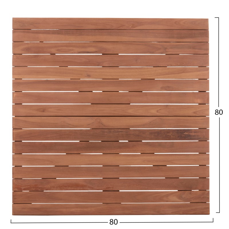 ΕΠΙΦΑΝΕΙΑ ΤΡΑΠΕΖΙΟΥ ΤΕΤΡΑΓΩΝΗ HM18137 ΞΥΛΟ TEAK--ΦΥΣΙΚΟ 80x80x4(πάχος)εκ.