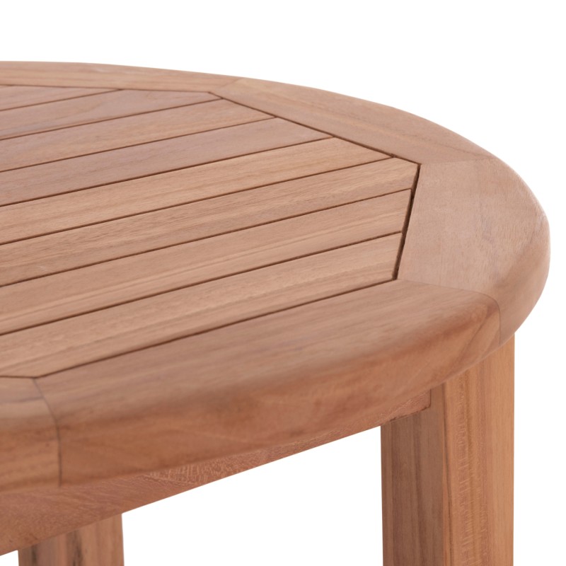 ΤΡΑΠΕΖΙ/ΣΤΑΝΤ ΜΠΑΡ ΣΤΡΟΓΓΥΛΟ PRESSCOT HM18114 ΞΥΛΟ TEAK--ΦΥΣΙΚΟ Φ60x105Υεκ.