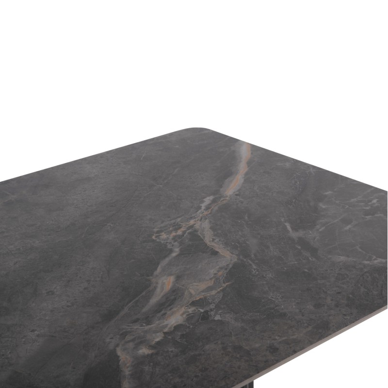 ΤΡΑΠΕΖΙ ΤΡΑΠΕΖΑΡΙΑΣ HEFF HM9766.01 12mm ΚΕΡΑΜΙΚΗ ΕΠΙΦΑΝΕΙΑ-MDF & ΜΕΤΑΛΛΟ 200x100x76Υεκ