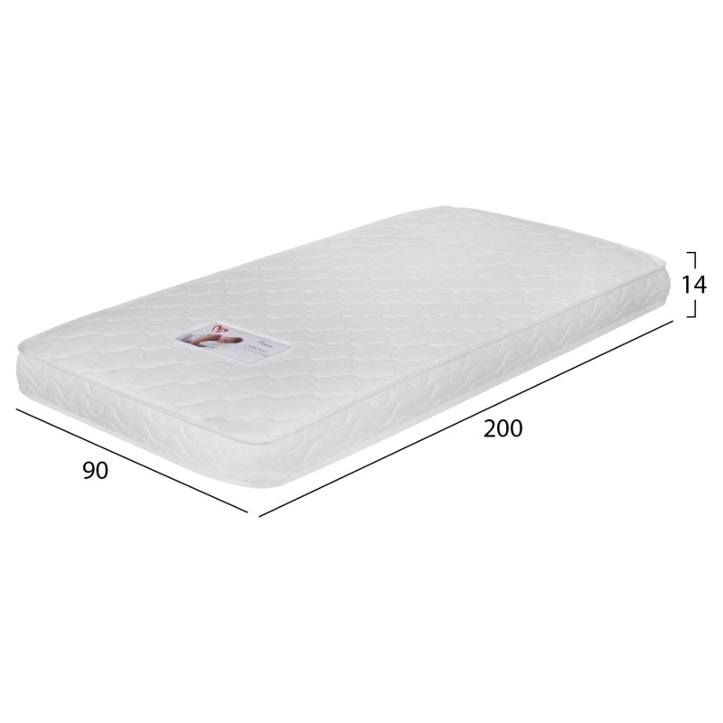 ΣΤΡΩΜΑ ΑΦΡΟΥ ΧΩΡΙΣ ΕΛΑΤΗΡΙΑ JORDY 90X200x15Y-- HM374.10  (ROLL PACKING) ΛΕΥΚΟ