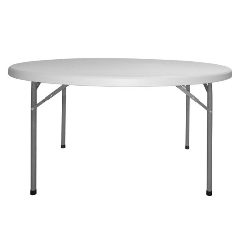 ΤΡΑΠΕΖΙ CATERING-ΣΥΝΕΔΡΙΟΥ ΣΤΡΟΓΓΥΛΟ HM5062 Φ122Χ74εκ ΠΤΥΣΣΟΜΕΝΟ