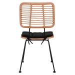 ΚΑΡΕΚΛΑ ΕΞ.ΧΩΡΟΥ ALLEGRA HM5454.11 ΜΕΤΑΛΛΟ&ΜΑΞΙΛΑΡΙ ΜΑΥΡΟ-ΜΠΕΖ WICKER 50,5x49,5x88Υεκ