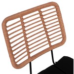 ΚΑΡΕΚΛΑ ΕΞ.ΧΩΡΟΥ ALLEGRA HM5454.11 ΜΕΤΑΛΛΟ&ΜΑΞΙΛΑΡΙ ΜΑΥΡΟ-ΜΠΕΖ WICKER 50,5x49,5x88Υεκ