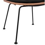 ΚΑΡΕΚΛΑ ΕΞ.ΧΩΡΟΥ ALLEGRA HM5454.11 ΜΕΤΑΛΛΟ&ΜΑΞΙΛΑΡΙ ΜΑΥΡΟ-ΜΠΕΖ WICKER 50,5x49,5x88Υεκ