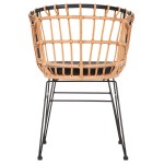 ΠΟΛΥΘΡΟΝΑ ΕΞ.ΧΩΡΟΥ ALLEGRA HM5456.11 ΜΕΤΑΛΛΟ&ΜΑΞΙΛΑΡΙ ΜΑΥΡΟ-WICKER ΜΠΕΖ 58x61x81Y