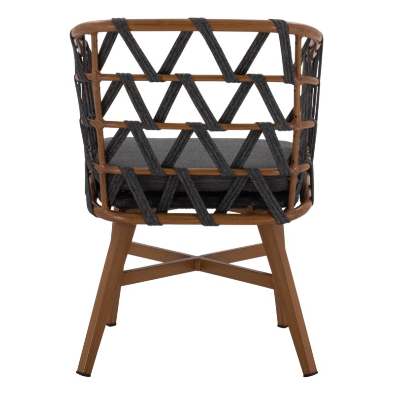 ΠΟΛΥΘΡΟΝΑ ΑΛΟΥΜΙΝΙΟΥ RICKO HM5782.11 ΚΑΦΕ ΣΚΕΛΕΤΟΣ-ΓΚΡΙ ΚΟΡΔΟΝΙ 57x61x79Υ εκ.