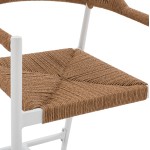 ΣΚΑΜΠΟ BAR ΑΛΟΥΜΙΝΙΟΥ GREGG HM5788.11 ΛΕΥΚΟ-ΜΠΕΖ ΤΗΣ ΑΜΜΟΥ ΣΥΝΘ.RATTAN 55x57x106Υεκ.