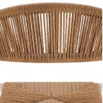 ΣΚΑΜΠΟ BAR ΑΛΟΥΜΙΝΙΟΥ GREGG HM5788.11 ΛΕΥΚΟ-ΜΠΕΖ ΤΗΣ ΑΜΜΟΥ ΣΥΝΘ.RATTAN 55x57x106Υεκ.