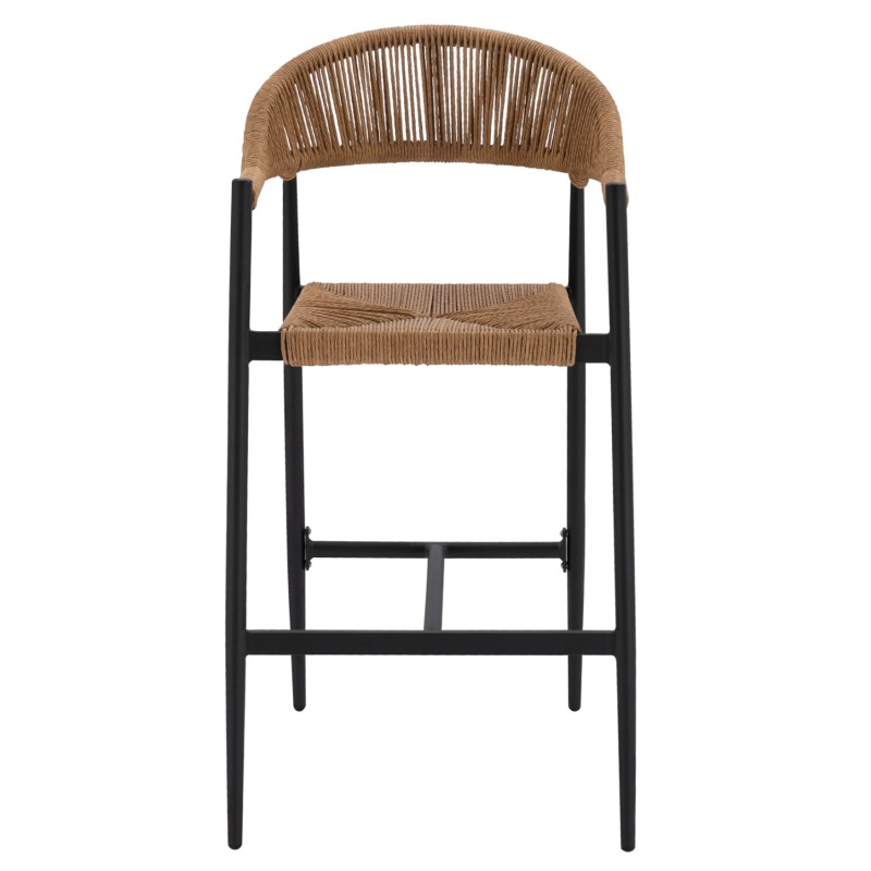 ΣΚΑΜΠΟ BAR ΑΛΟΥΜΙΝΙΟΥ GREGG HM5788.12 ΑΝΘΡΑΚΙ-ΜΠΕΖ ΤΗΣ ΑΜΜΟΥ ΣΥΝΘ.RATTAN 54x57x106Υεκ