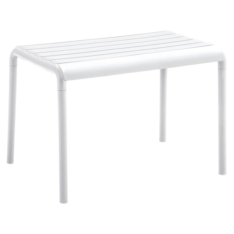 ΤΡΑΠΕΖΙ ΣΑΛΟΝΙΟΥ ΕΞΩΤΕΡΙΚΟΥ ΧΩΡΟΥ ΧΑΜΗΛΟ KORVER HM6334.01 ΠΟΛΥΠΡΟΠΥΛΕΝΙΟ ΛΕΥΚΟ 100x60x46Υεκ