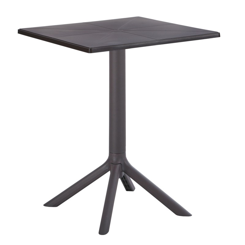 ΤΡΑΠΕΖΙ ΠΟΛΥΠΡΟΠΥΛΕΝΙΟΥ ΤΕΤΡΑΓΩΝΟ TERRIN HM6125.13 ΚΑΦΕ 60x60x75Υεκ.