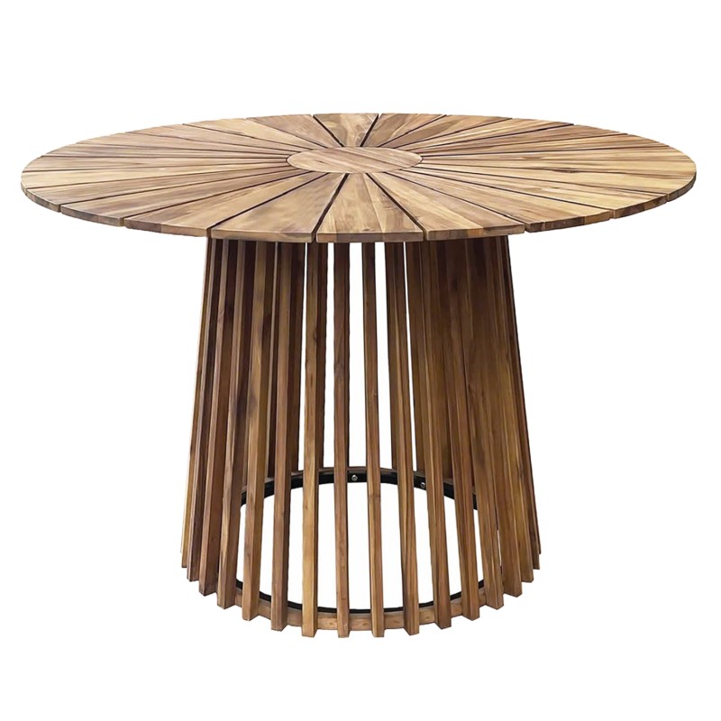 ΤΡΑΠΕΖΙ ΤΡΑΠΕΖΑΡΙΑΣ ΕΞ.ΧΩΡΟΥ CRISTOBAL HM6234 ΞΥΛΟ ΑΚΑΚΙΑΣ-ΜΕΤΑΛΛΟ Φ120x76Υεκ